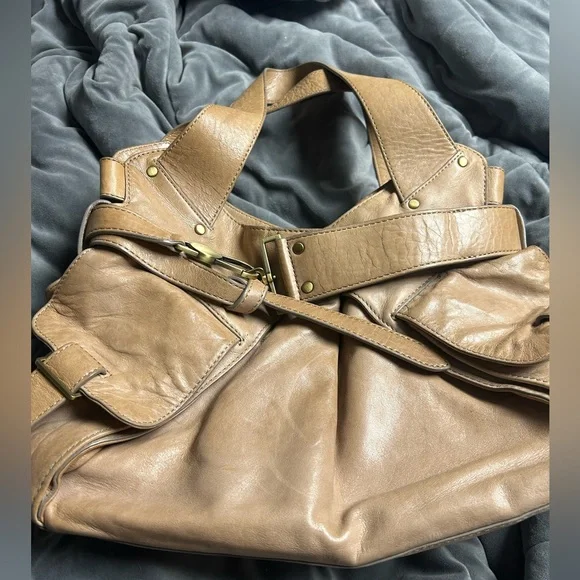 Kooba Jacinda Distressed Leather
Belted Shoulder bag - Picture 2 of 15